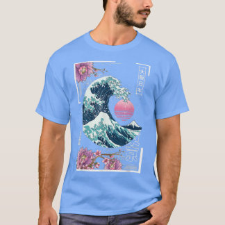 Vaporwave Synthwave 80's Japan Japanese Great Wave T-Shirt