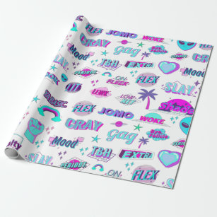 pastel pearl holographic wrapping paper | Zazzle