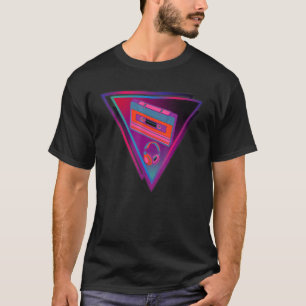 Vaporwave triangle Synthwave Cassete DJ Tape Headp T-Shirt