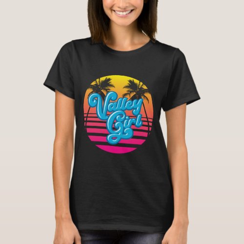 Vaporwave Valley Girl Dark T_Shirt