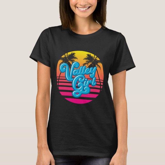 Vaporwave Valley Girl Dark T-Shirt (Front)