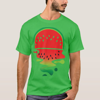 Vaporwave Watermelon Fruit Hello Summer Vegetarian T-Shirt