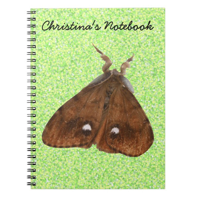 Vapourer Moth Customizable Notebook (Front)