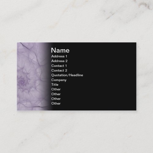 Vapours Abstract Fractal Art Business Card