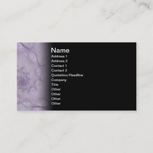Customizable Vapours Abstract Fractal Art Business Card