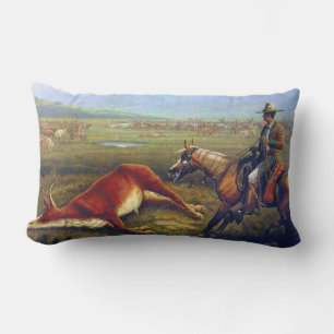 Vaquero C 1830 The Old West The Cowboy Lumbar Pillow