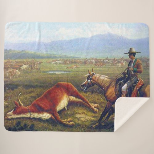 Vaquero C 1830 The Old West The Cowboy Sherpa Blanket