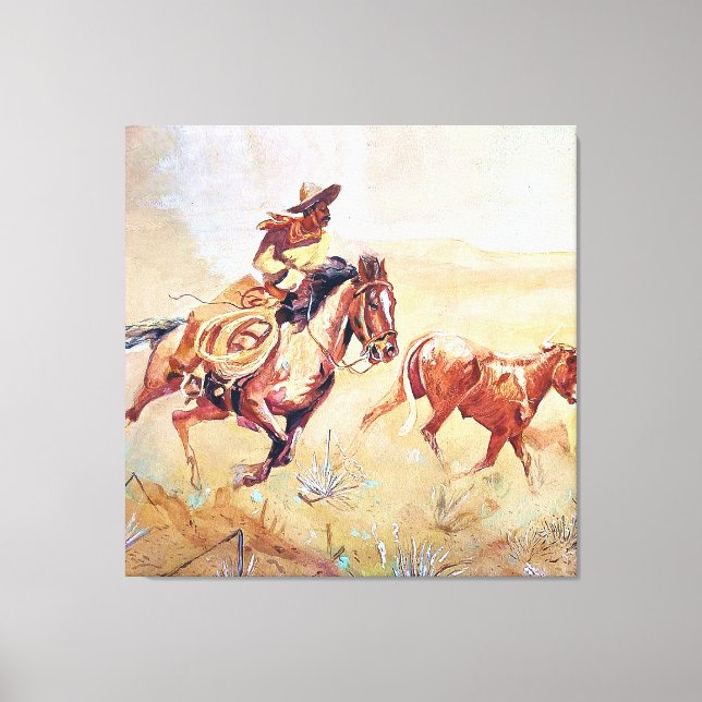 Vaquero Painting by Eward Borein Canvas Print (Front)