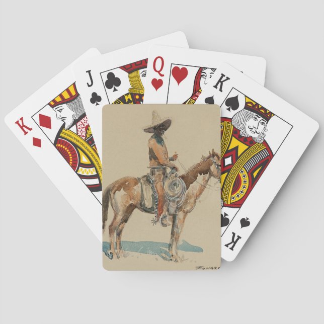 “Vaquero” Western Art by Edward Borein Poker Cards (Back)