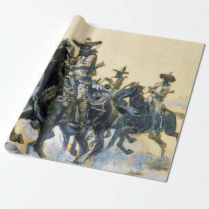 “Vaqueros” Western Art by Charles M Russell Wrapping Paper