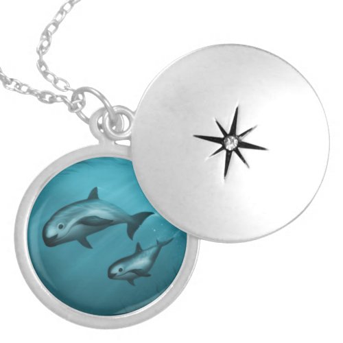 Vaquita Porpoises Locket Necklace