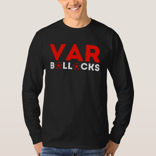 VAR [Censored] Red Football Soccer Television T-Shirt (Front)