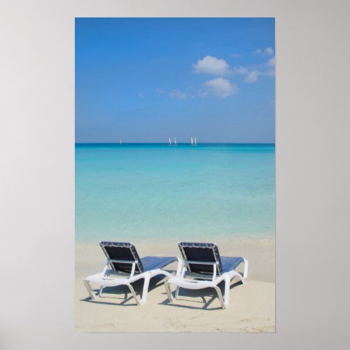 Varadero Cuba Sand And Beach Chairs Poster