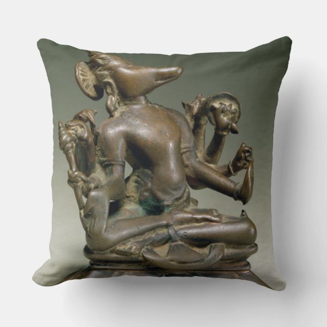 Varaha, Gurjara Pratihara, Tamil Nadu (bronze) Throw Pillow (Front)