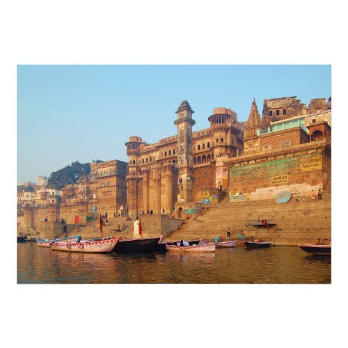 Varanasi India As Seen From Ganga River Photo Print