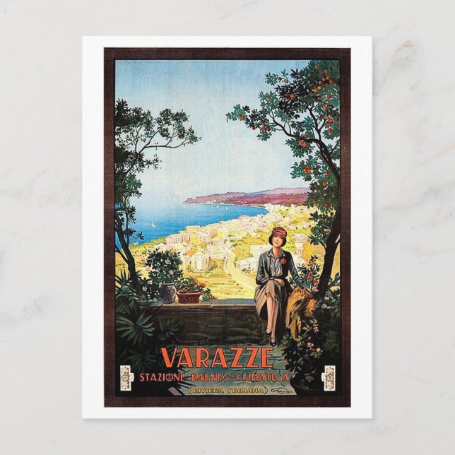 Varazze, Savona, Italian riviera, Italy, vintage Postcard (Front)