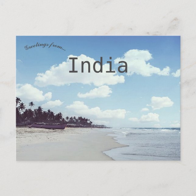 Varca Beach Goa India Postcard (Front)