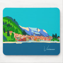 Varenna Lake Como Italy Illustration Travel