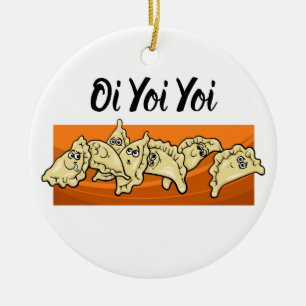 Varenyky Perogies Ceramic Christmas Tree Ornament