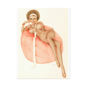 Vargas Girl, Playboy illustration Pin Up Art Canvas Print