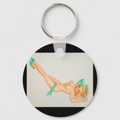 Vargas Girl Playboy illustration Pin Up Art Keychain