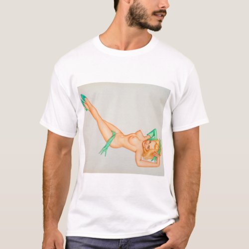 Vargas Girl Playboy illustration Pin Up Art T_Shirt