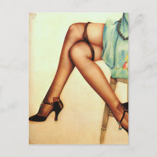 Vargas Vintage pin up girl art Postcard