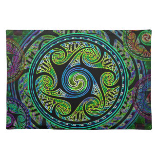 Variated Spheres Vibrant Celtic Knot Cloth Placemat