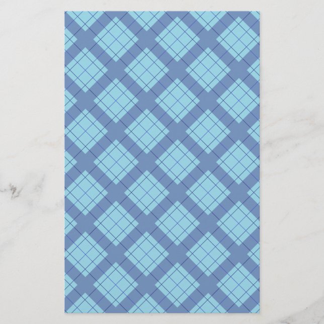 Variation Blue Plaid Craft Paper (Front)