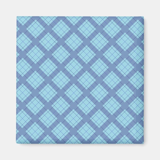 Variation Blue Plaid Magnet (Front)