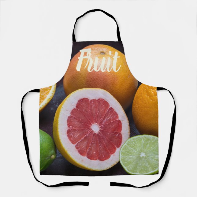 Variation of citrus orange, lime, mandarin, apron (Front)