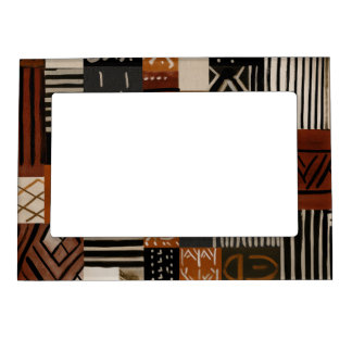 Variations of African motifs in earth tones Magnetic Frame