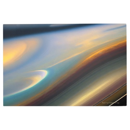 Variations of Saturn by BarryDyar  Digital Oil Metal Print