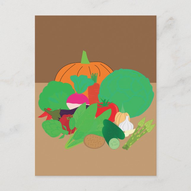 Variations of Vegetables_Pile Postcard (Front)
