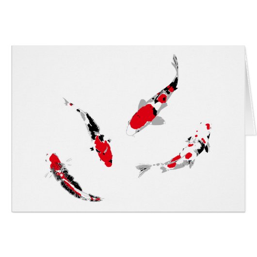 Varicolored carps cards (Front Horizontal)