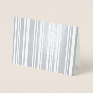 Varied Dotted Silver Foil Stripes Card