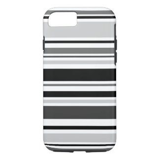 Varied Gray, Black, White Stripes iPhone 7 Case