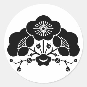 Varied Plum Blossoms Classic Round Sticker