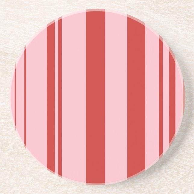 Varied Stripes/Pink & Red Coaster (Front)