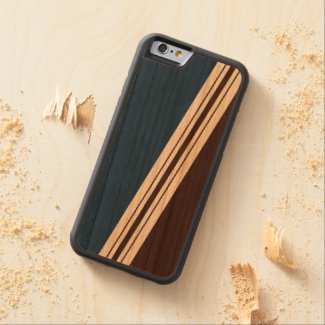 Varied Width Stripes Wood iPhone Carved® Cherry iPhone 6 Bumper