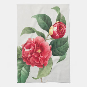 Variegated Camellia, Pierre-Joseph Redouté, 1833 Kitchen Towel
