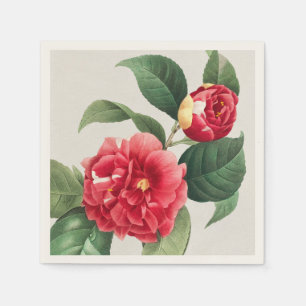 Variegated Camellia, Pierre-Joseph Redouté, 1833 Napkins