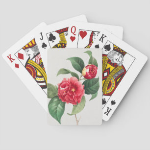 Variegated Camellia, Pierre-Joseph Redouté, 1833 Poker Cards