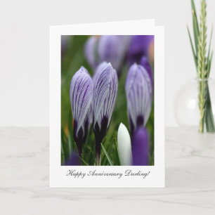Variegated Crocuses - Happy Anniversary Darling Card