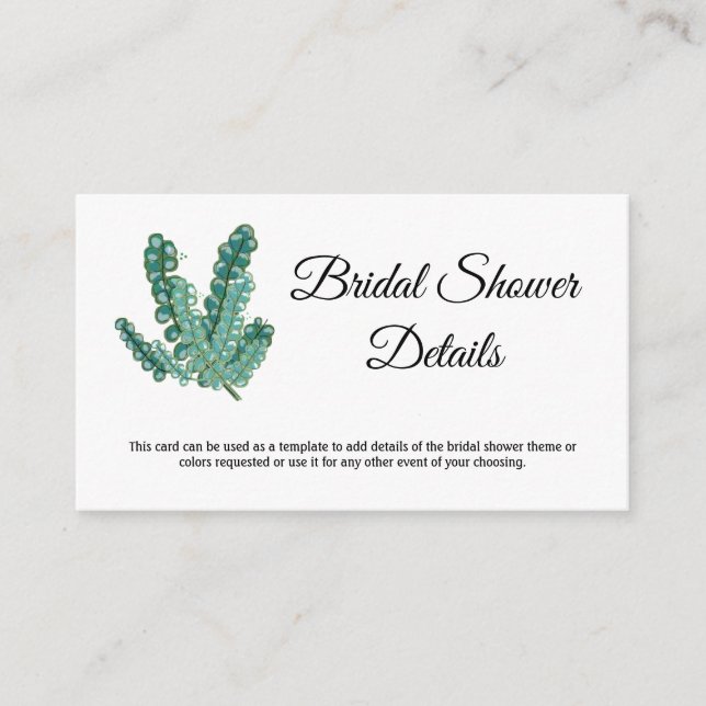 Variegated Eucalyptus Enclosure Card (Front)
