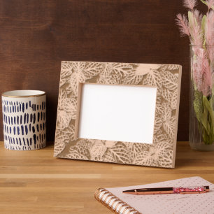 Variegated Fittonia Leaves Botanical Engraved Frames