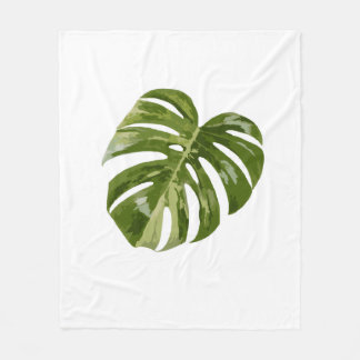 Variegated Monstera Albo Throw Blanket