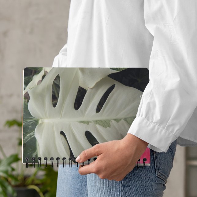 Variegated Monstera Leaf Floral Planner (In Situ)