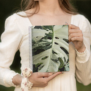 Variegated Monstera Plant Floral Notebook