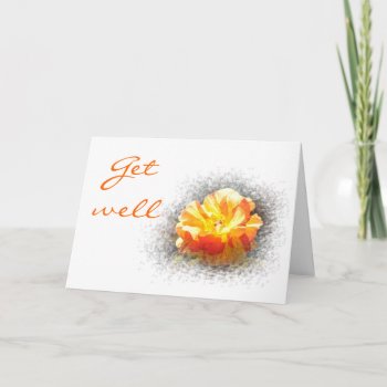 Variegated Rose Get Well Card by bluerabbit at Zazzle